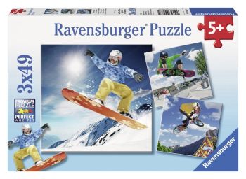 RAV09287 - 3 Action-Sport-Puzzles - 49 Teile